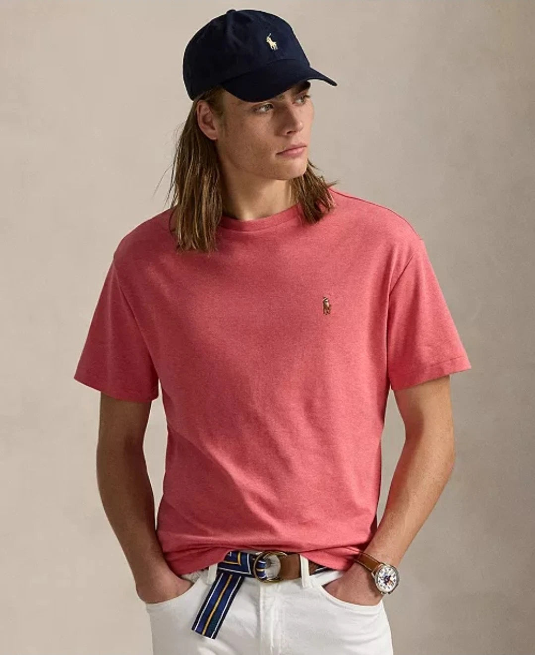 Polo Ralph Lauren Men's Custom Slim-Fit Soft Cotton T-Shirt  Nantucket Red Size 2XL