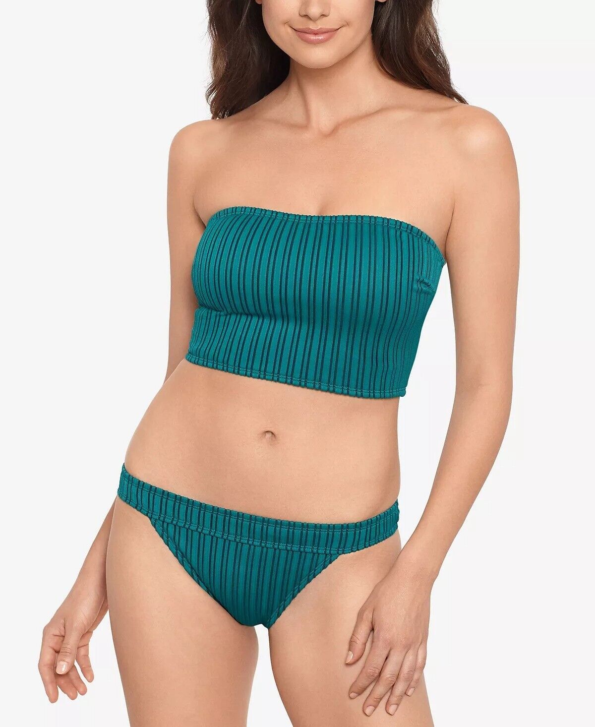 Salt Cove Juniors' Don't Mesh with Me Tube Midkini Top  Color Evergreen Size M