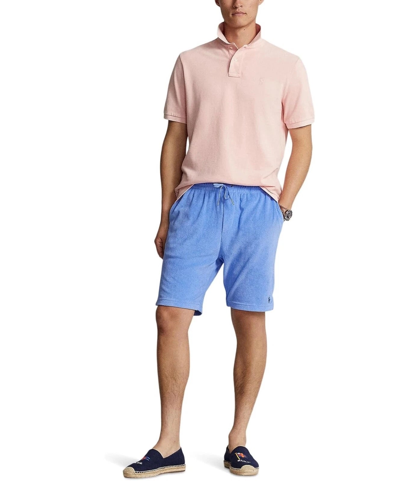 Polo Ralph Lauren Men's 7.5" Terry Drawstring Shorts  Harbor Island Blue Size L