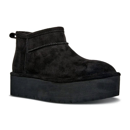 Madden Girl Women's Embracce Cozy Mini Booties  Black Size 8