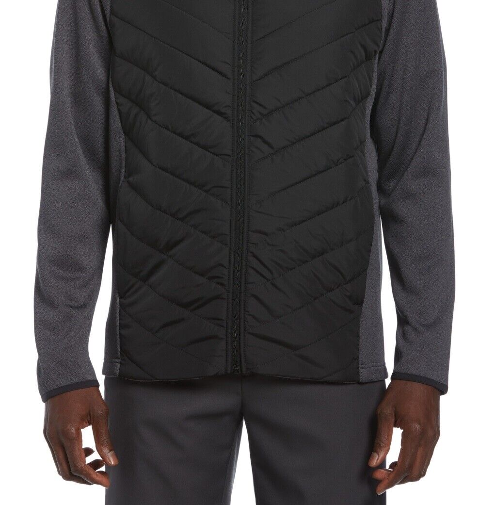 PGA TOUR Men's Hybrid Puffer Jacket  Color Caviar Heather Size S