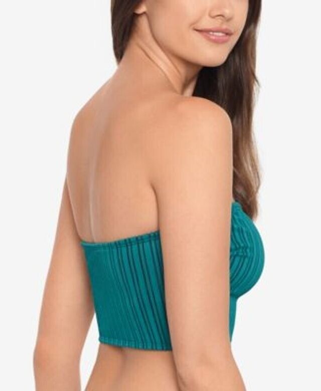 Salt Cove Juniors' Don't Mesh with Me Tube Midkini Top  Color Evergreen Size M
