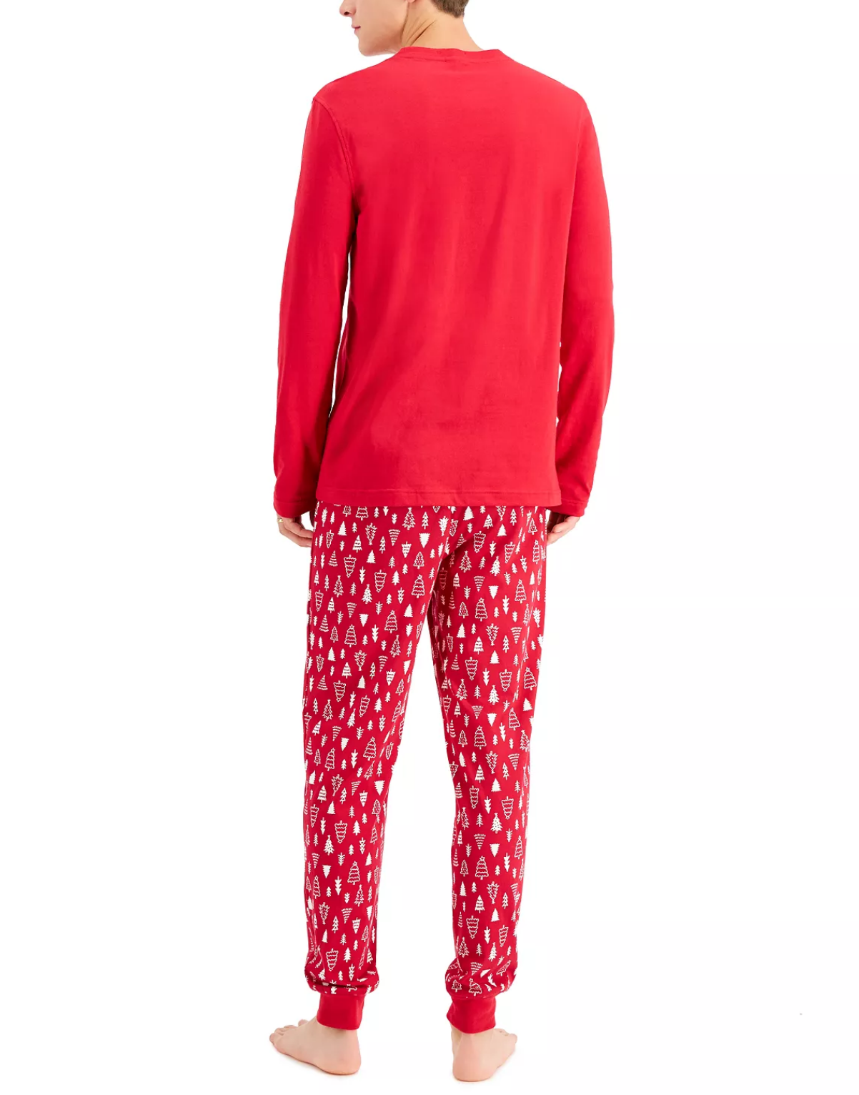 Family Pajamas Men's Christmas Trees  Pajama Set  Color Red Size S