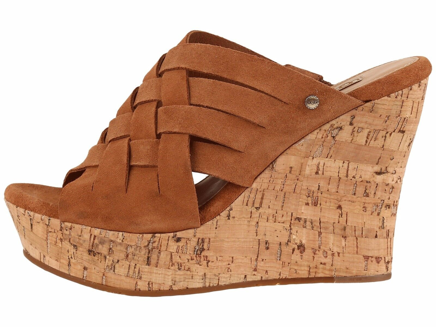 UGG Women's Marta High Wedge Sandal  Color Chestnut Size 12M