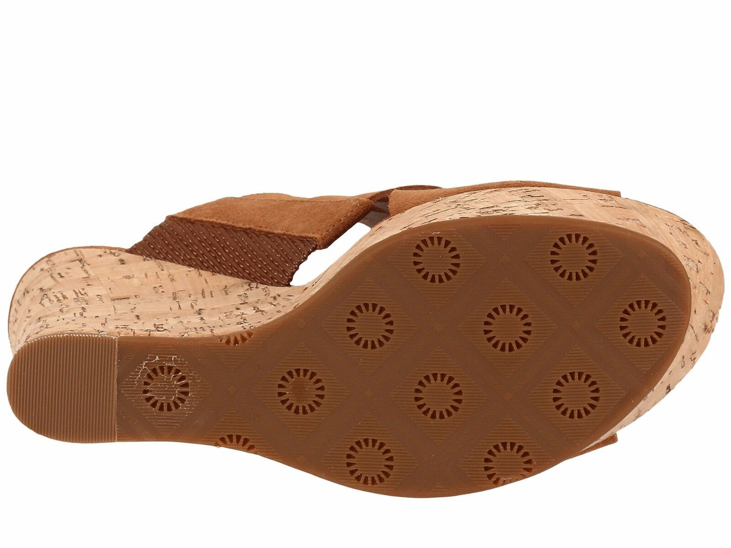UGG Women's Marta High Wedge Sandal  Color Chestnut Size 12M