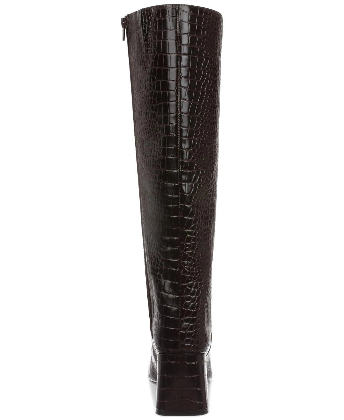 On 34th Women's Millerr Square-Toe Knee High Boots  Mahogany Croc Size 6