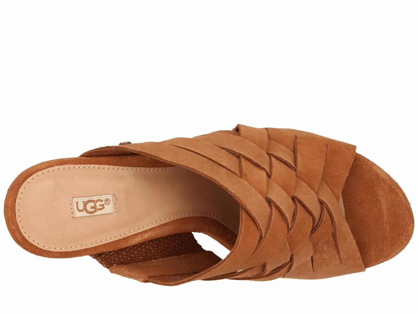 UGG Women's Marta High Wedge Sandal  Color Chestnut Size 12M