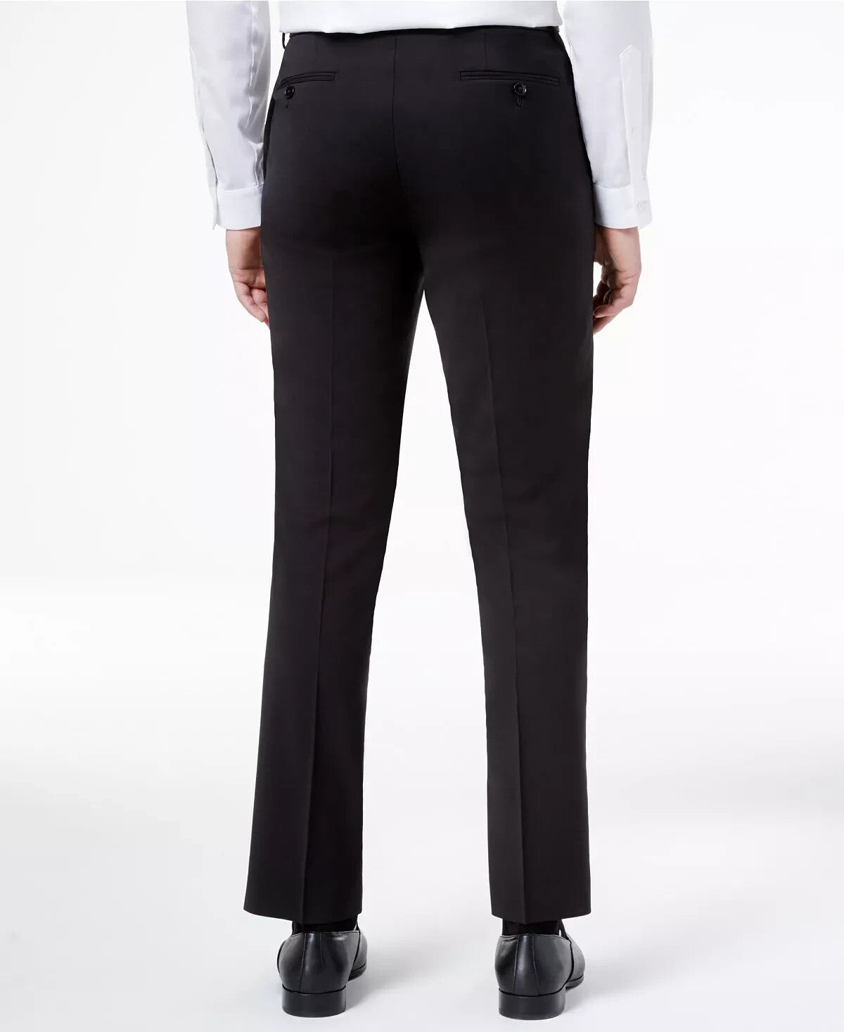 Calvin Klein Men's Slim-Fit Wool Suit Separate Pants  Color Black W36xL30