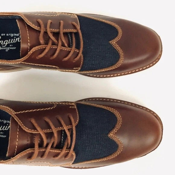 Original Penguin Men's Sheldon Dress Shoes  Tan Size 12