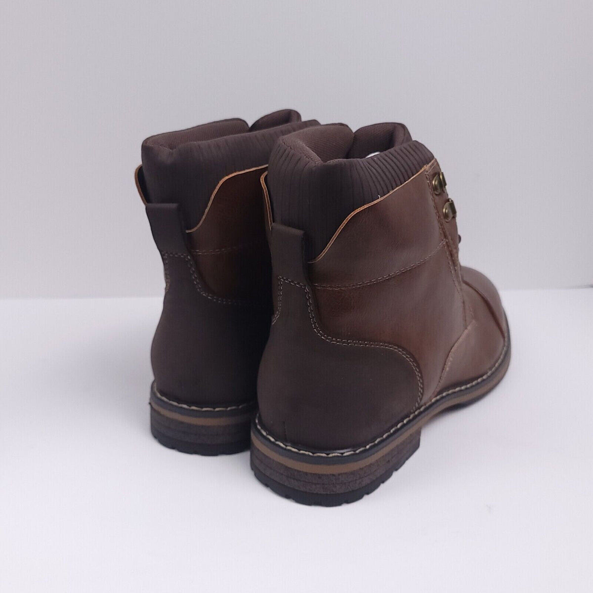 Club Room Men's Faux-Leather Cap-Toe Dress Shoes  Color Brown Size 8.5M