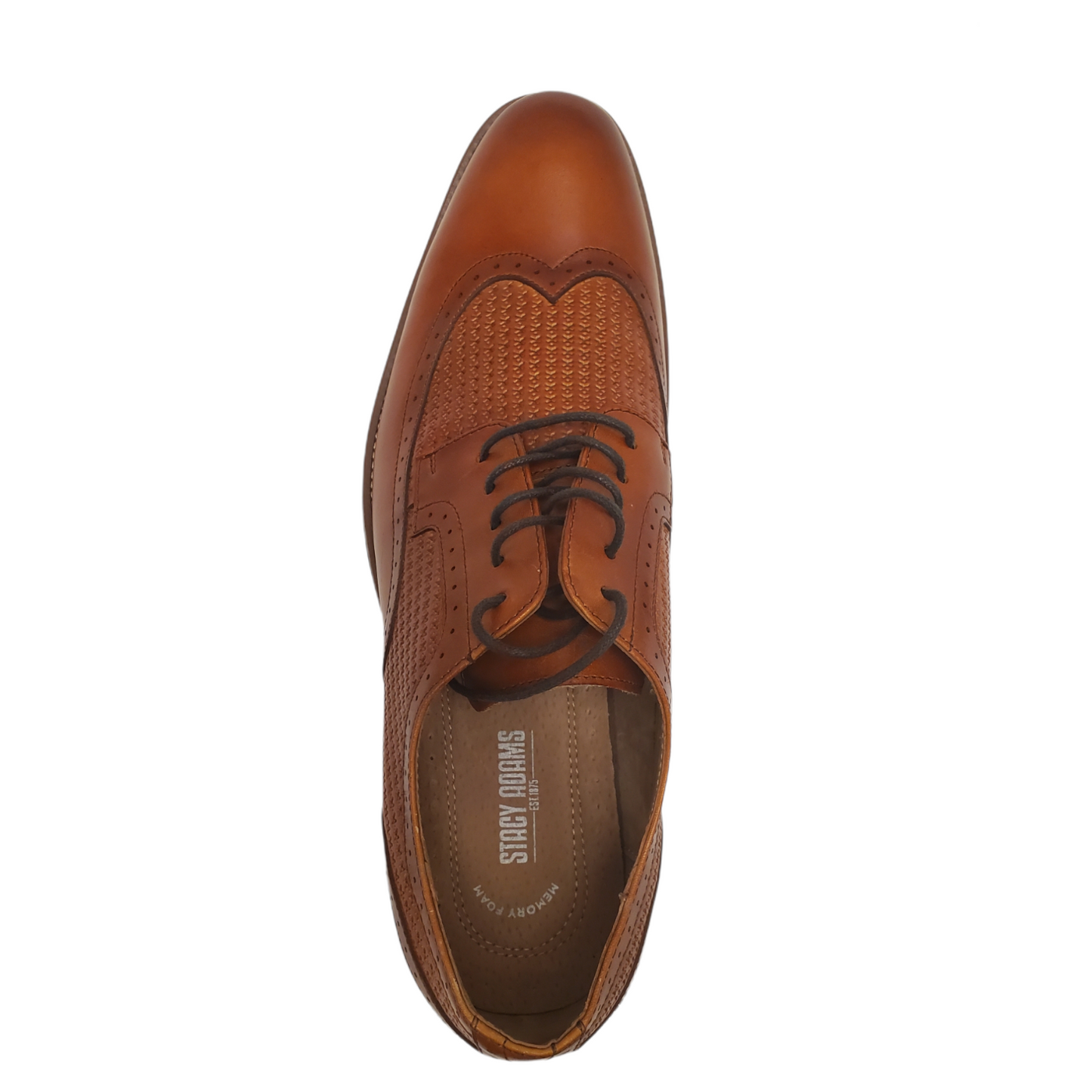 Stacy Adams Men's Emerick Wingtip Oxfords  Color Leather Tan Size 10M