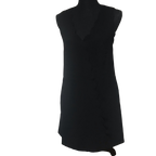 FoxieDox Women's Lina Scalloped A Line Dress  Color Black Size M