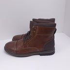 Club Room Men's Faux-Leather Cap-Toe Dress Shoes  Color Brown Size 8.5M