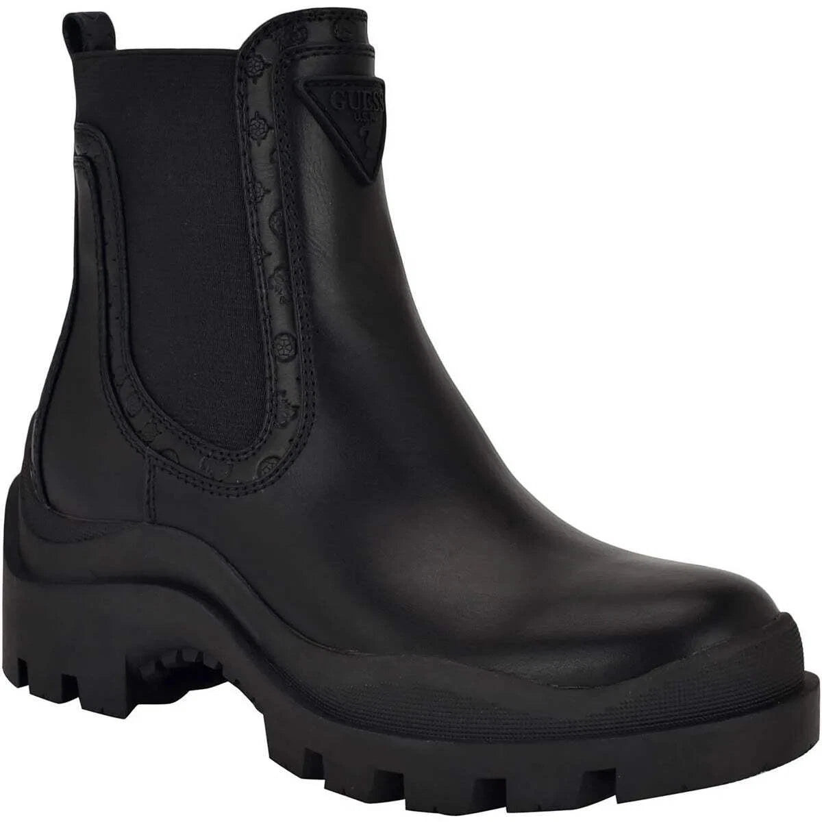GUESS Women's Yesses Triple Triangle Chelsea Boots  Black Size 9