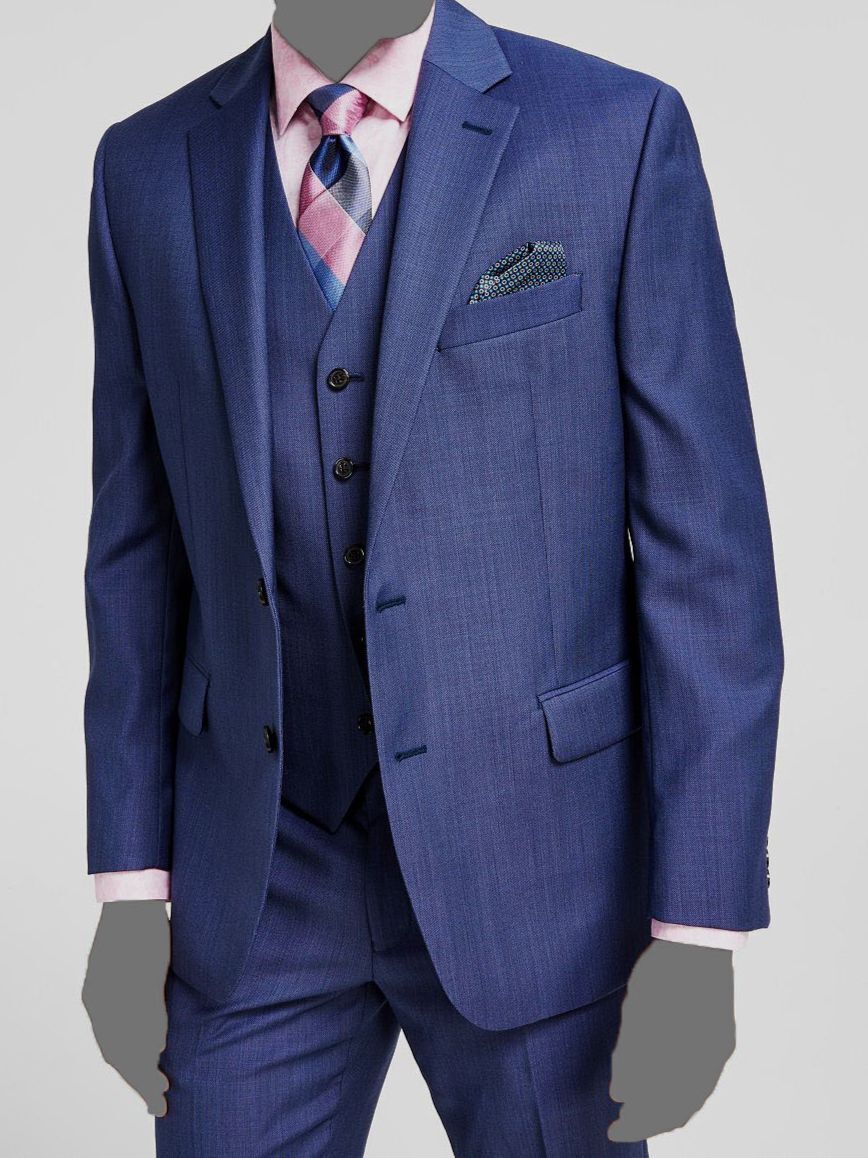 Lauren Ralph Lauren Men's Ultraflex Blazer Suit Jacket  Blue Birdseye Size 40S