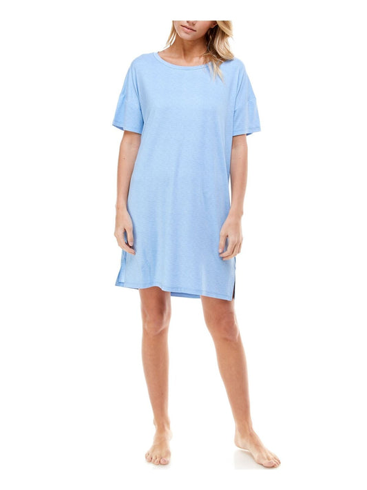 Roudelain Women's Short Sleeve Sleep Shirt  Color Blue Mako Size M