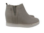 Sugar Women's Wedge High Top Sneakers  Color Stone Fab Suede Size 6.5M
