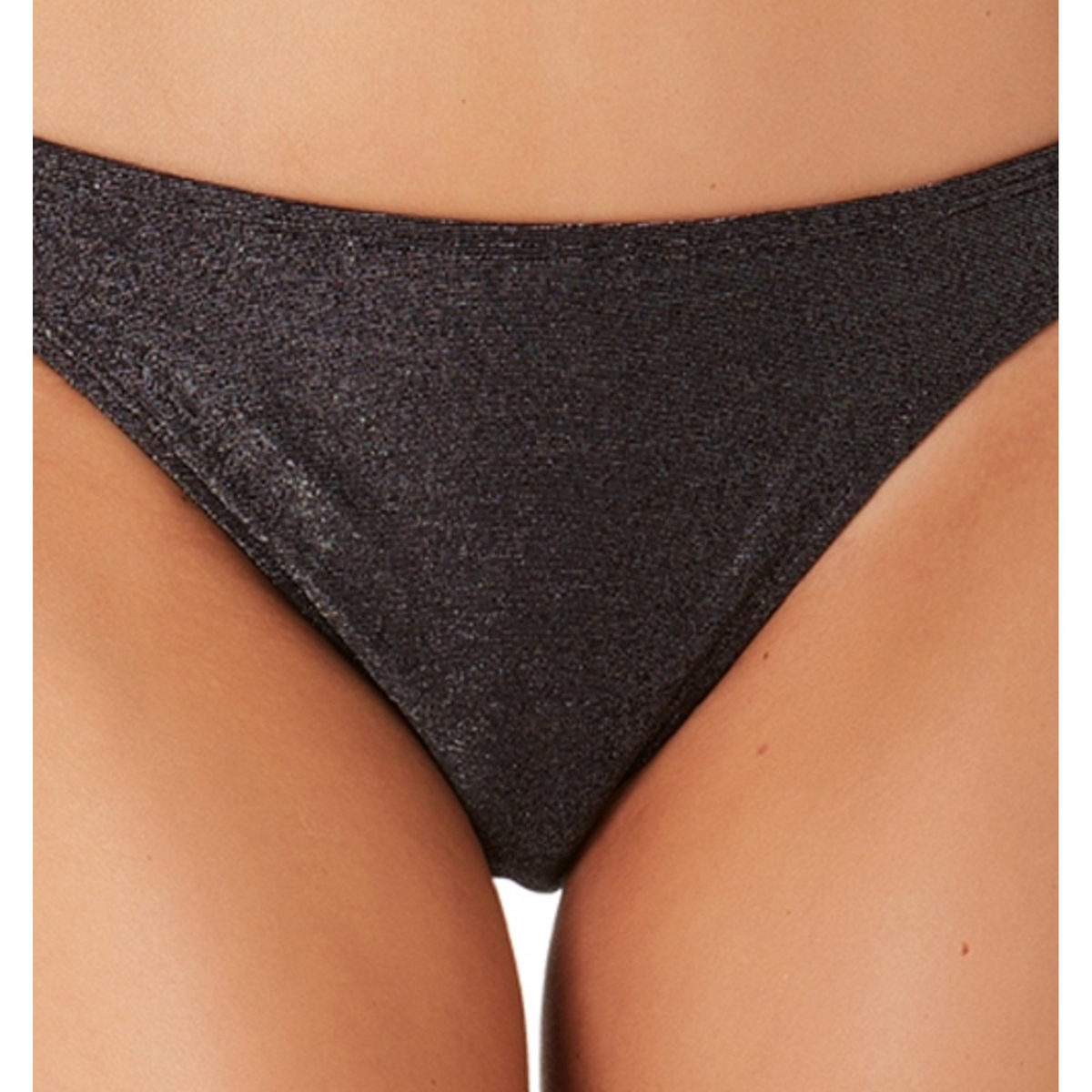 California Waves Juniors Metallic Shine Hipster Bikini Bottoms  Color Black Size L