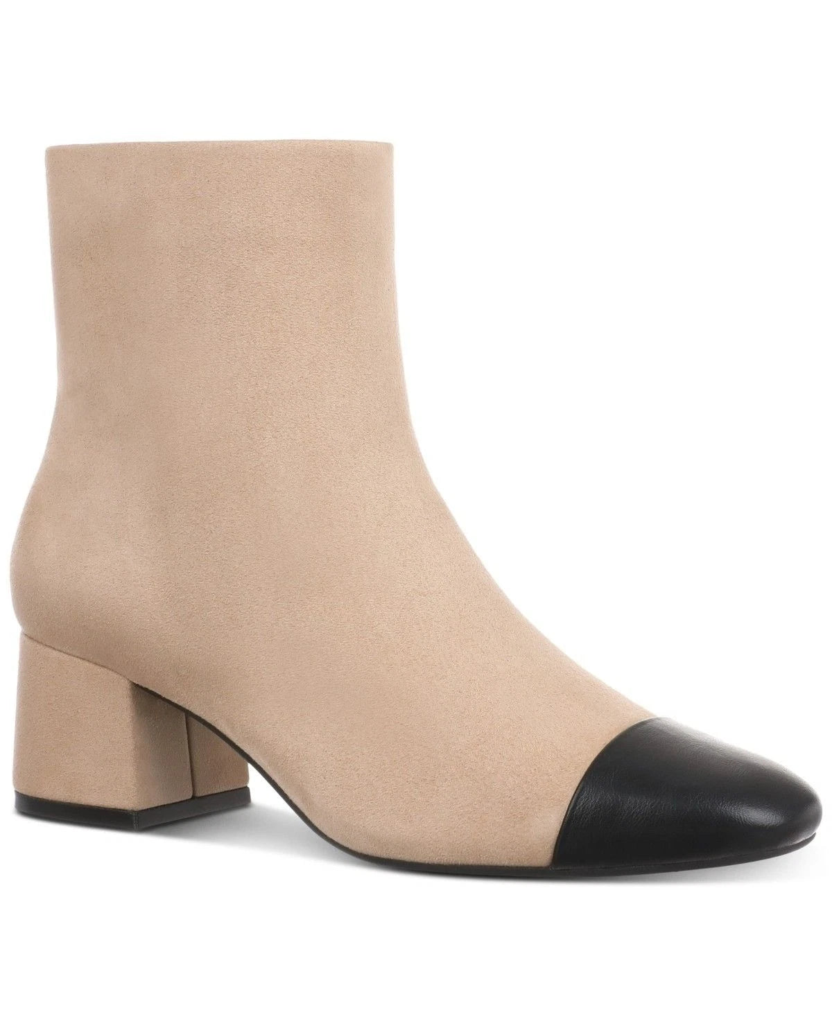 On 34th Women's Janette Cap-Toe Booties  Camel Micro/Black Size 9.5