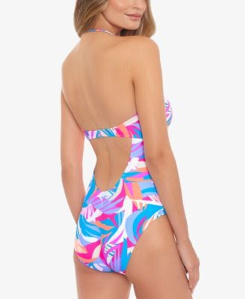 Salt Cove Juniors ropical Breeze Knotted One-Piece Swimsuit  Multicolor Size XS