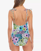 Salt Cove Juniors Blossomed Side-Shirred One-Piece Swimsuit  Multicolor Size S