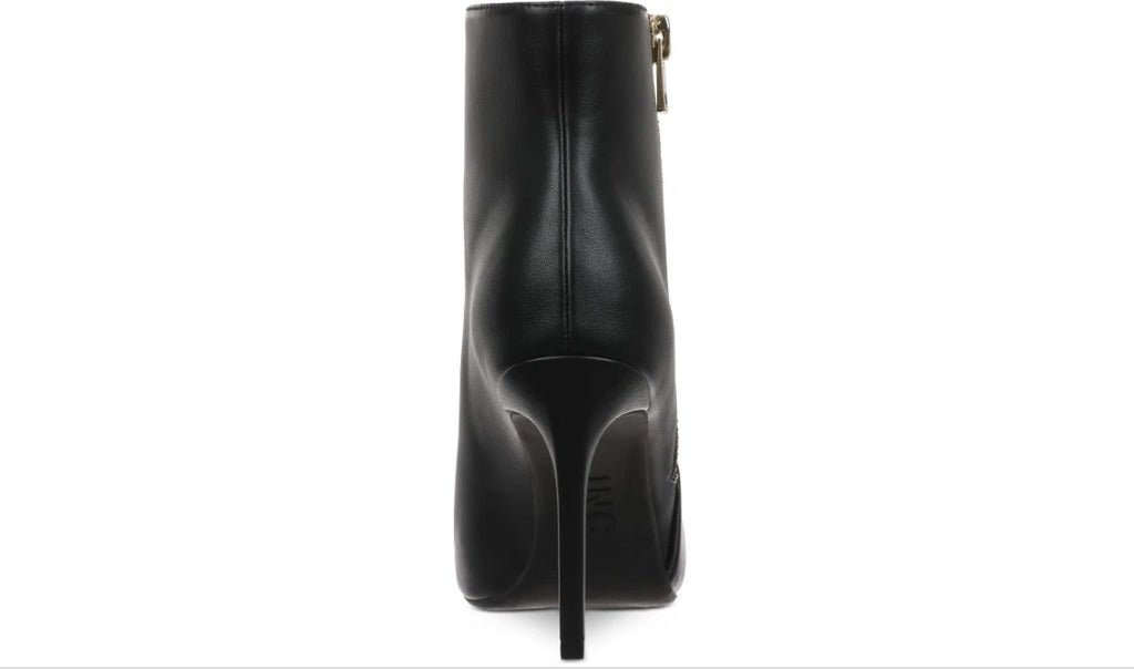 INC International Concepts Women's Sarishaa Zip Booties  Black Smooth Size 10