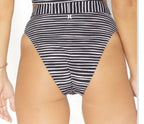Hurley Mod High Waist Reversible Bikini Bottoms  Color Black Size L