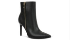 INC International Concepts Women's Sarishaa Zip Booties  Black Smooth Size 10