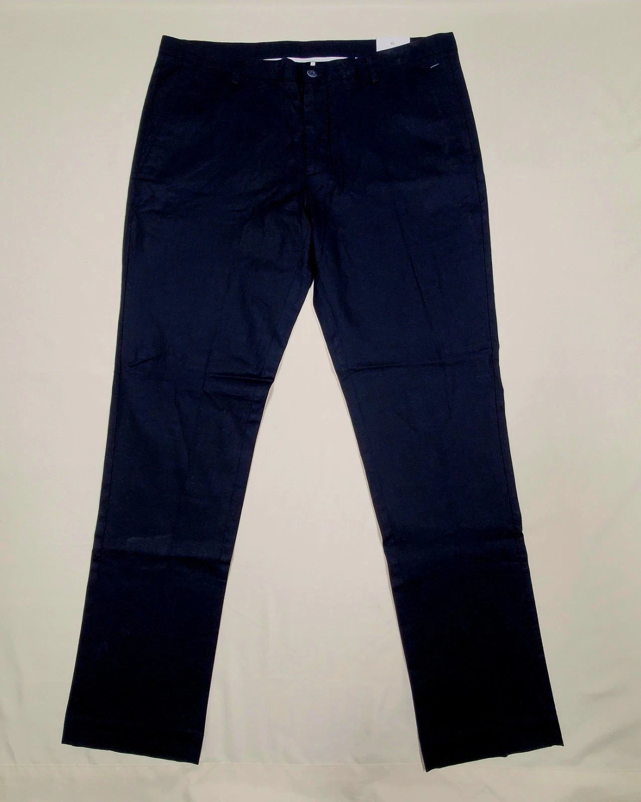 Paisley & Gray Men's Slim-Fit Carlton Chino Pants  Navy Linen Size L