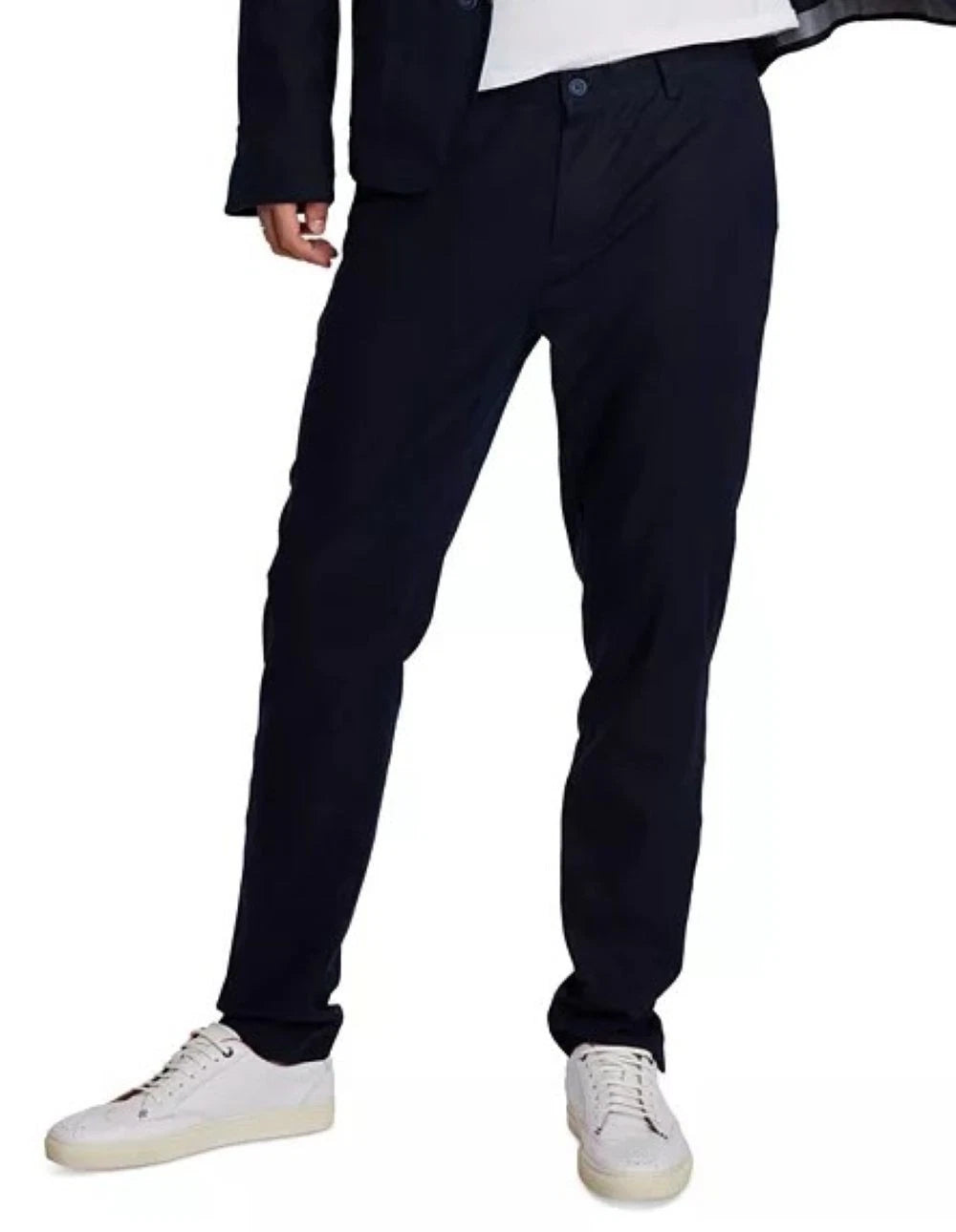 Paisley & Gray Men's Slim-Fit Carlton Chino Pants  Navy Linen Size L