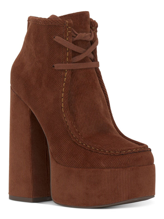 Jessica Simpson Women's Saima Lace-Up Platform  Color Cocoa Powder Size 6.5M