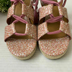 Patricia Nash Women's Riva Wedge Sandals  Color Blush Bouquet Size 8.5M
