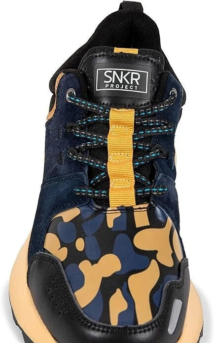 SNKR PROJECT Men’s Duane Sneakers Navy Yellow Size 9