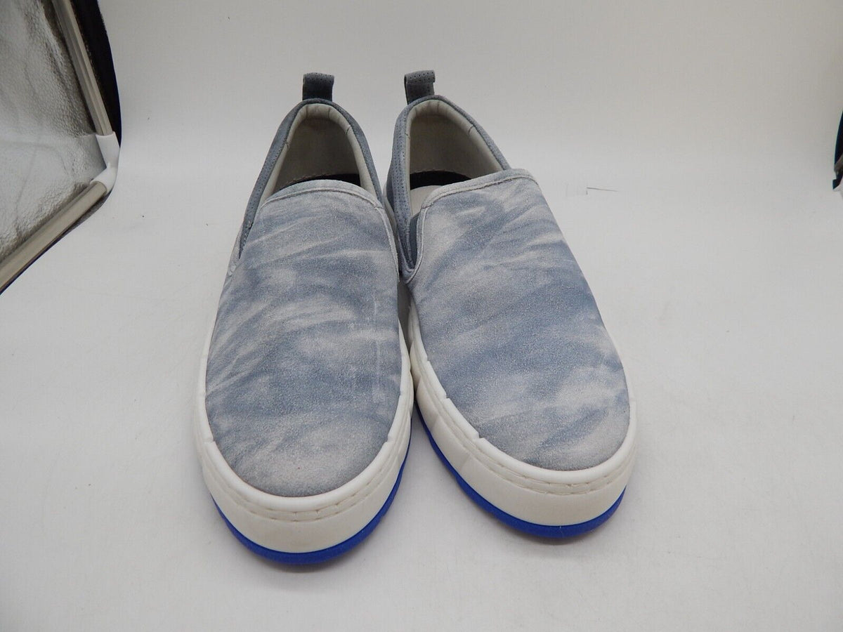KARL LAGERFELD PARIS Men's Tie-Dye Slip-On Sneakers  Blue Leather Size 12M