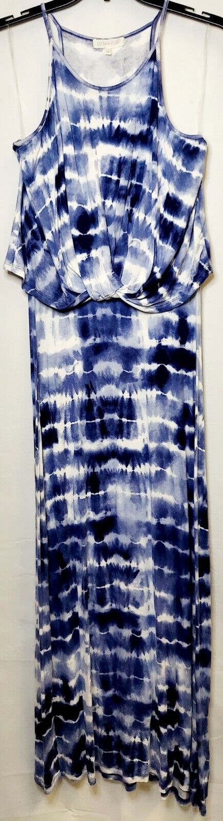 Ultra Flirt Juniors Twist-Front Maxi Dress  Color Tie Dye Wave Size XS