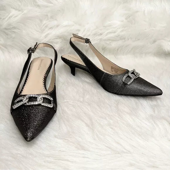 Charter Club Women's Griggs Evening Pumps  Pewter Metallic Size 9
