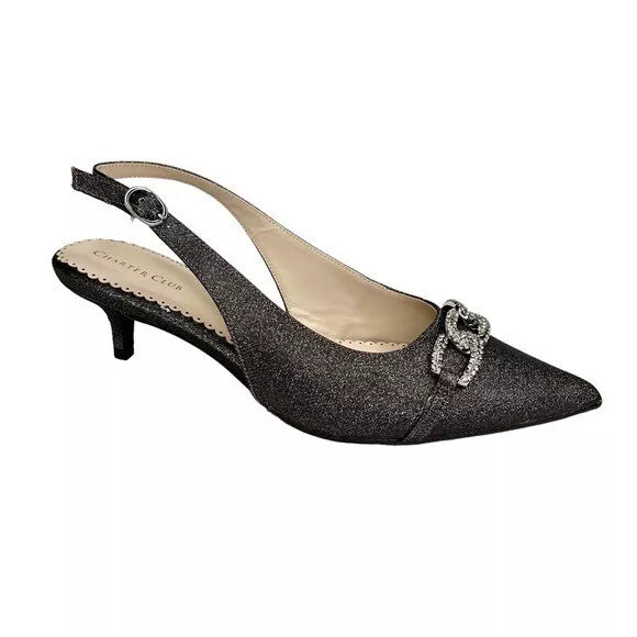 Charter Club Women's Griggs Evening Pumps  Color Pewter Metallic Size 9M