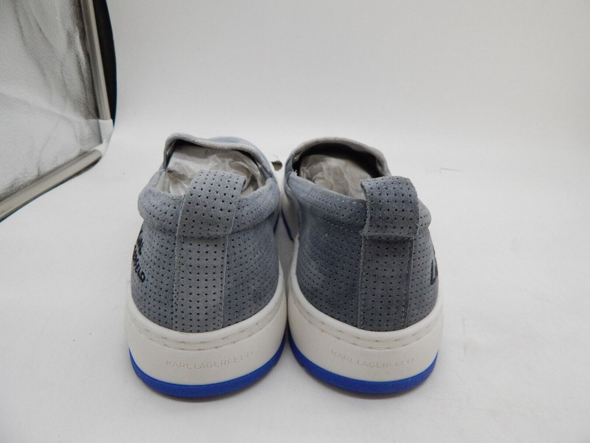 KARL LAGERFELD PARIS Men's Tie-Dye Slip-On Sneakers  Blue Leather Size 12M