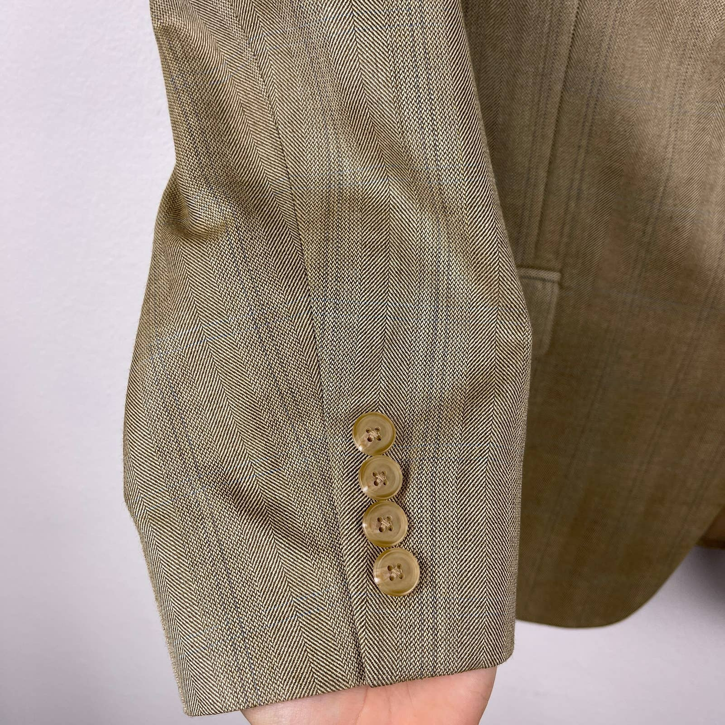 Lauren Ralph Lauren Men's Latrobe Silk Wool Sports Coat  Color Brown/Creme Herringbone Size 50R