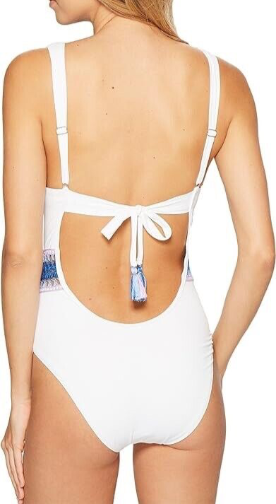Becca Color Scenic Route One-Piece Swimsuit  Color White Size S