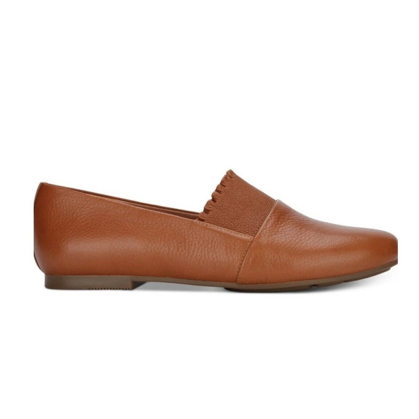 Gentle Souls by Kenneth Cole Women's Eugene Ruffle Leather Closed Toe Slide  Color Cognac Size 10M
