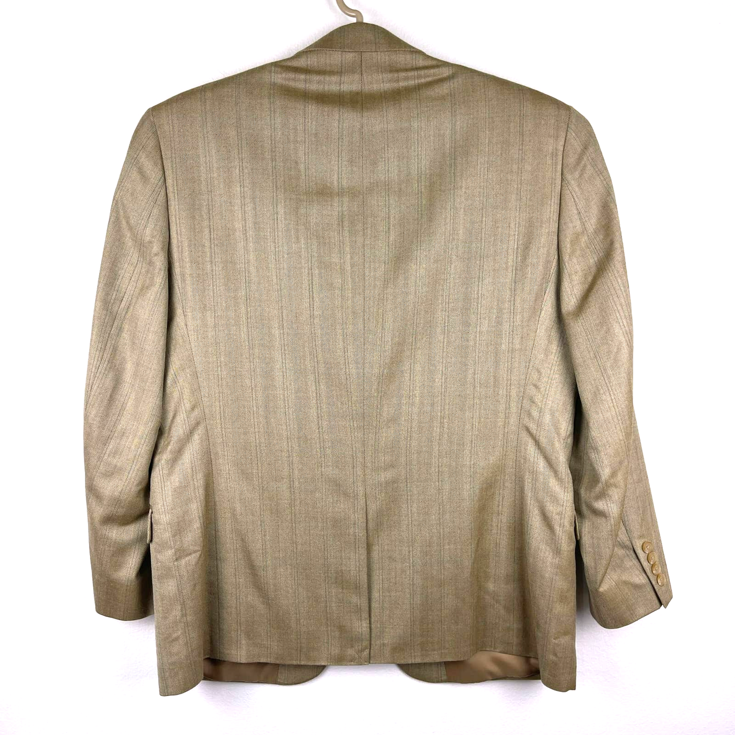 Lauren Ralph Lauren Men's Latrobe Silk Wool Sports Coat  Color Brown/Creme Herringbone Size 50R