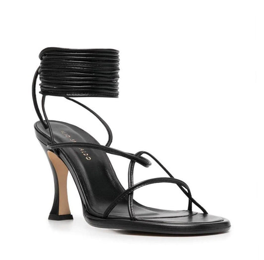 ILIO SMERALDO Ilenia 02 STRAPPY SANDAL  Color Black Size EU 39/US 8