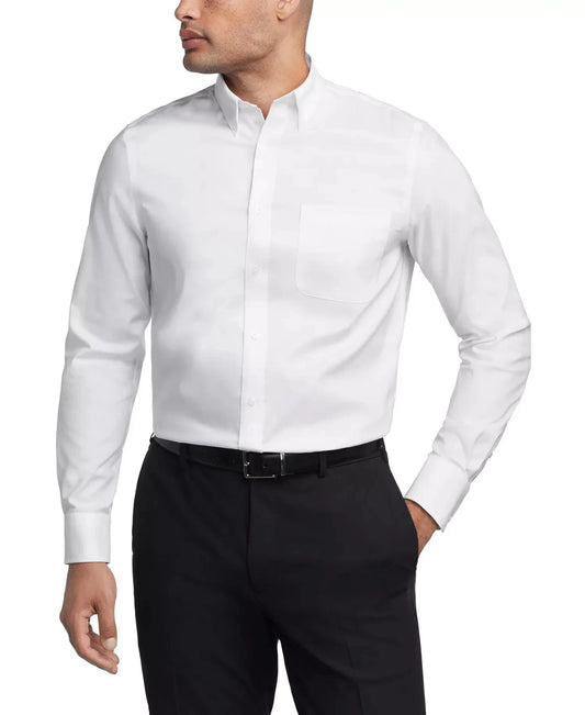 Tommy Hilfiger Men's THFlex Regular-Fit Oxford Dress Shirt  White 15 32/33