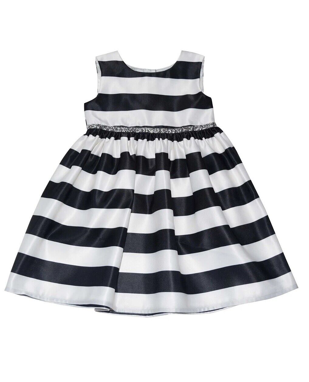 Blueberi Boulevard Girls Taffeta Dress & Lurex Ruffle Sleeve Coat  Color Black Size 6X