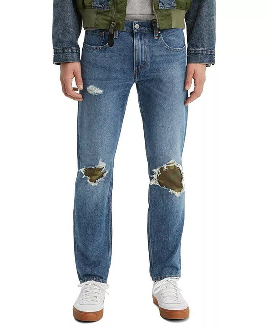 Levis Men's 502 Tapered Fit Knee Ripped Jeans  Color Ocala St Dx W34xL34