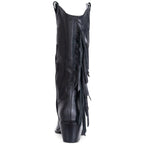 SILVIA COBOS Women's Flirter Fringe Western Booties  Color Black Size 10M