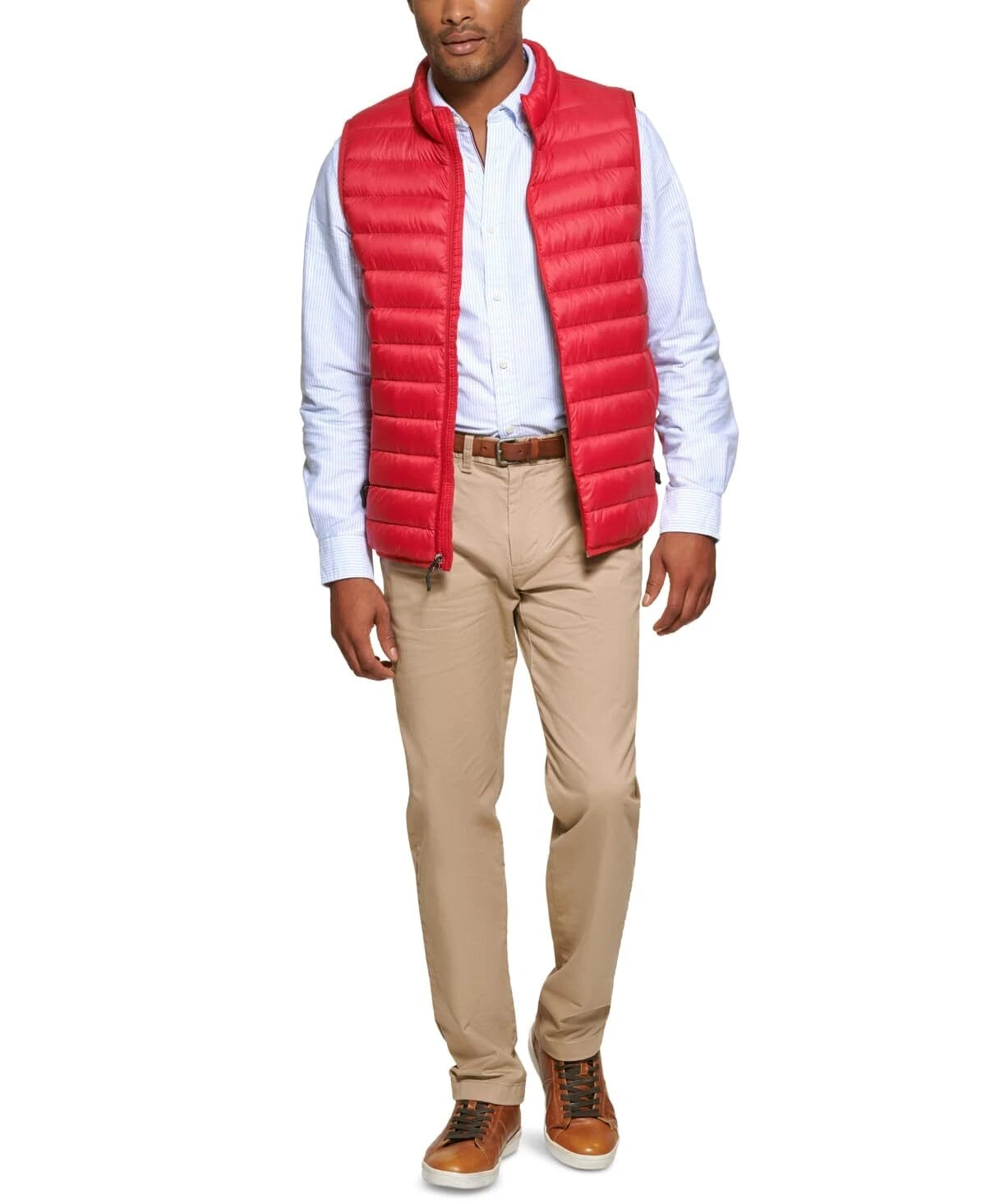 Club Room Men's Quilted Packable Puffer Vest  Red Size S