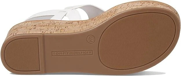 Tommy Hilfiger Women's Vani Wedge Sandal  White Size 8.5