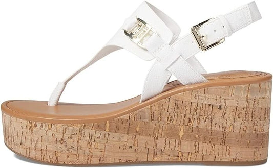 Tommy Hilfiger Women's Vani Wedge Sandal  White Size 8.5